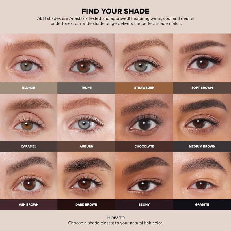 Anastasia Beverly Hills Mini DIPBROW Gel - Portable Tinted Brow Gel, Smudge-Proof Full-Pigment Formula for Volumized and Defined Arches - Medium Brown