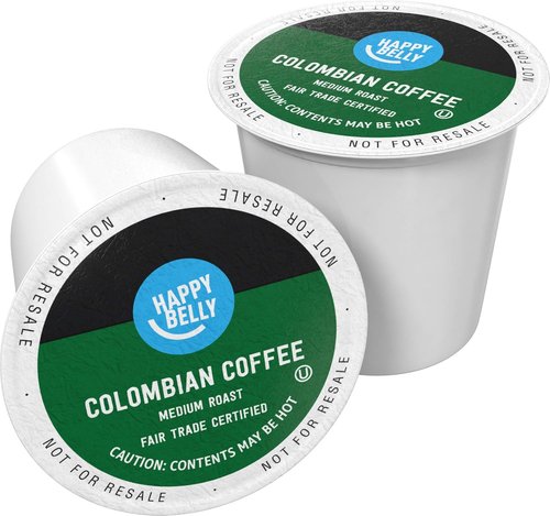 Happy Belly Medium Roast Coffee Pods - Colombian Flavor, Compatible with Keurig 2.0 | 100 Count