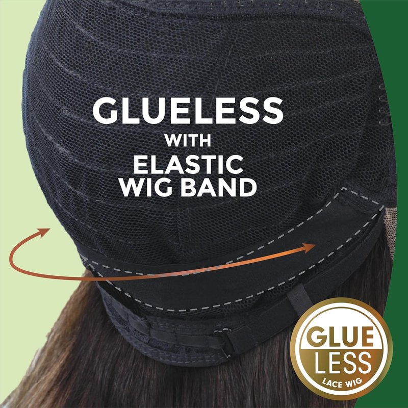 Chicbob Lace Front Wig - Lob Unit 3 Glueless Synthetic Hair with 5-Inch Deep Part | Jet Black