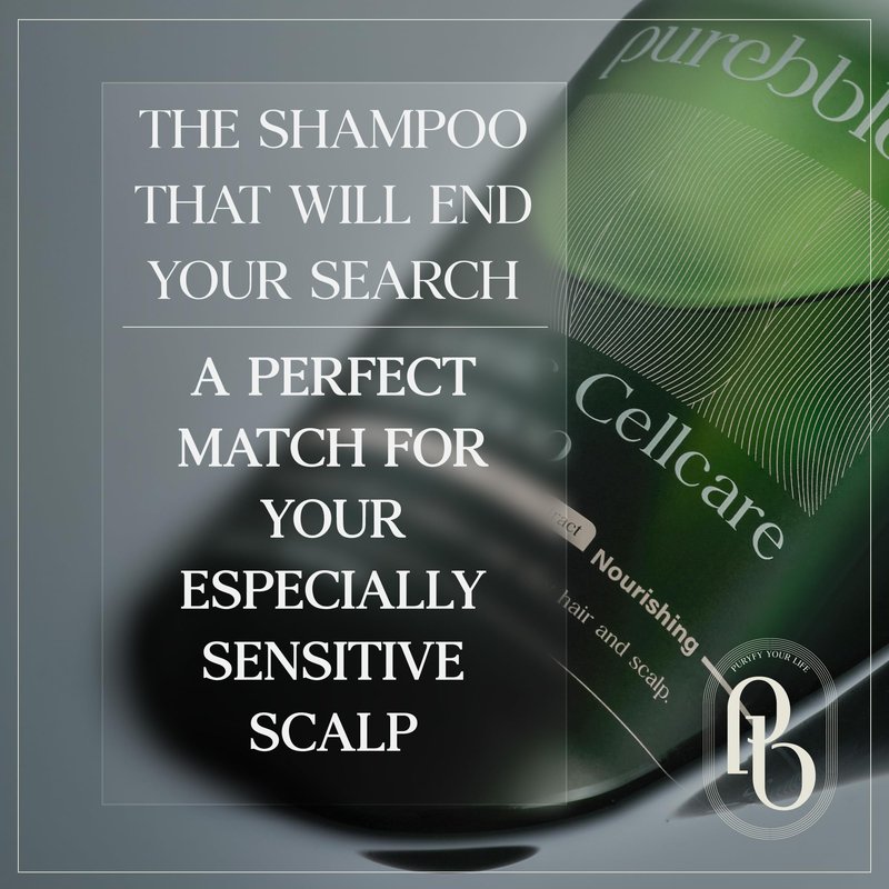 PUREBBLE Nourishing Botanic Cellcare Shampoo 500ml, 16.90 fl oz | Sulfate-Free, Paraben-Free and Color-Safe | pH Balancing