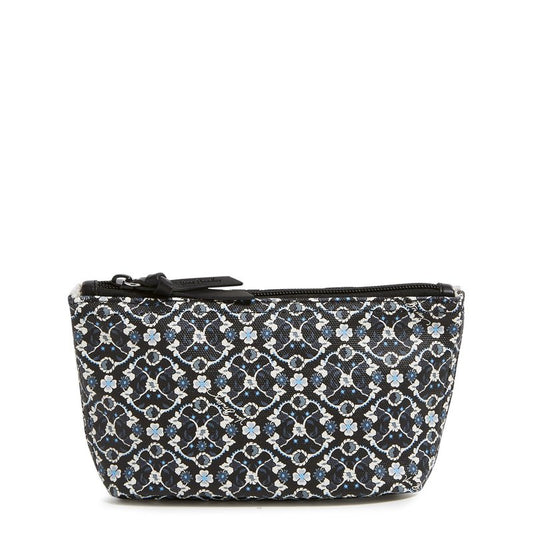 Every Day Small Pouch Makeup Organizer Bag, Charcoal Vines