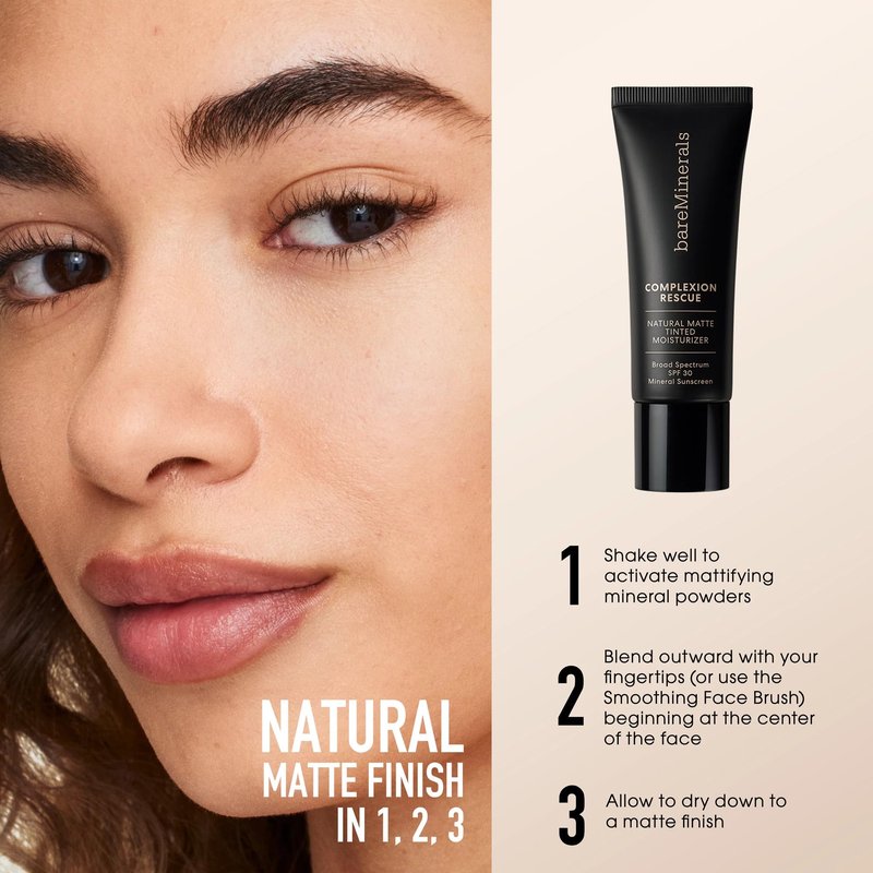 Complexion Rescue Natural Matte Tinted Moisturizer, Cedar 11, Vegan, Cruelty-Free & Dermatologist-Tested