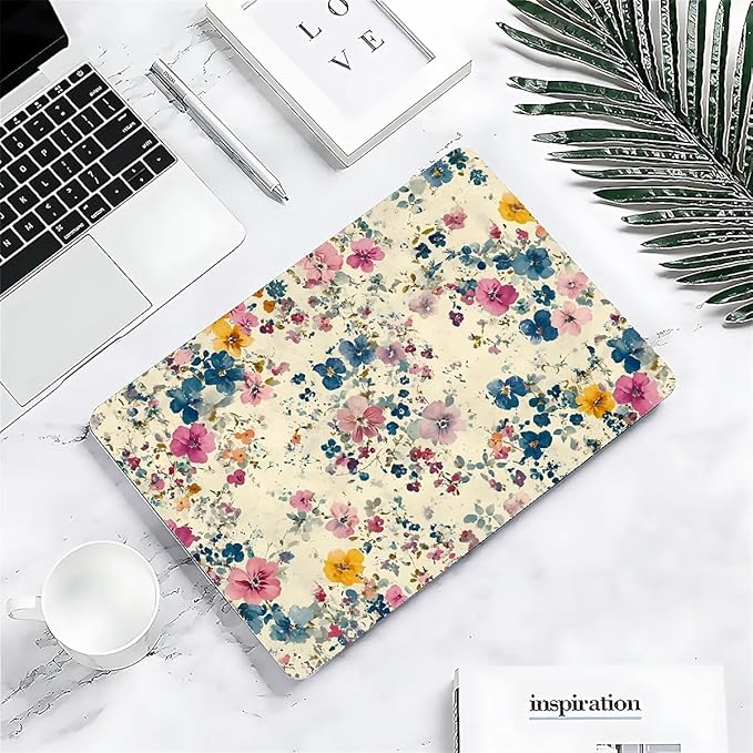 COTAIL Compatible with MacBook Air 13.3 13.6 Inch Case 2022 2021 2020 2019 Plastic Hard Shell Case Cover,13.6 Air (A2681) M2 2022, Small Pastel Flowers
