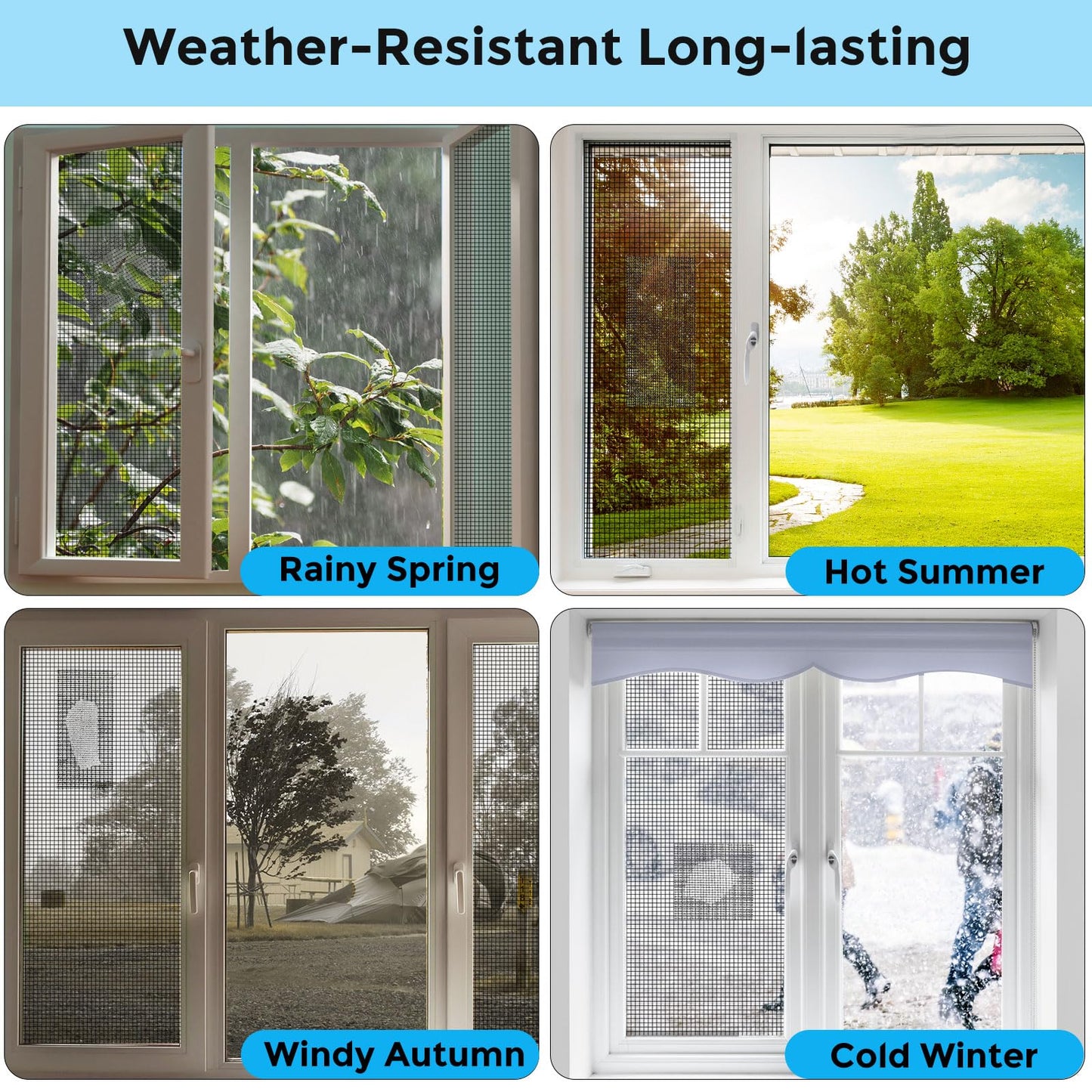 Secopad Grey Window Screen Repair Tape, 4 in X 15 FT (180IN) Screen Repair Kit for Windows or Doors, Strong Adhesive Fiberglass Mesh Patch Tape