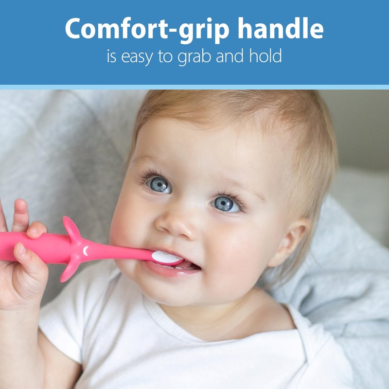 Dr. Brown's Infant-to-Toddler Toothbrush Set, 1.4 Ounce, Pink