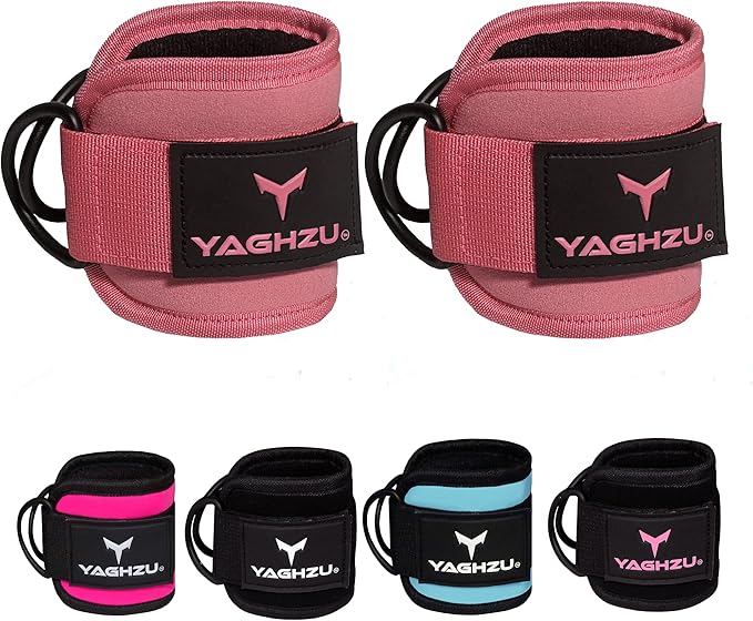 YAGHZU Ankle Straps for Cable Machines Women, Glute Kickback Cable Machine Attachments, Gym Ankle Cuffs, Wrist Cuffs for Workout, Leg Training Accessory, Fitness Gear for Home or Gym