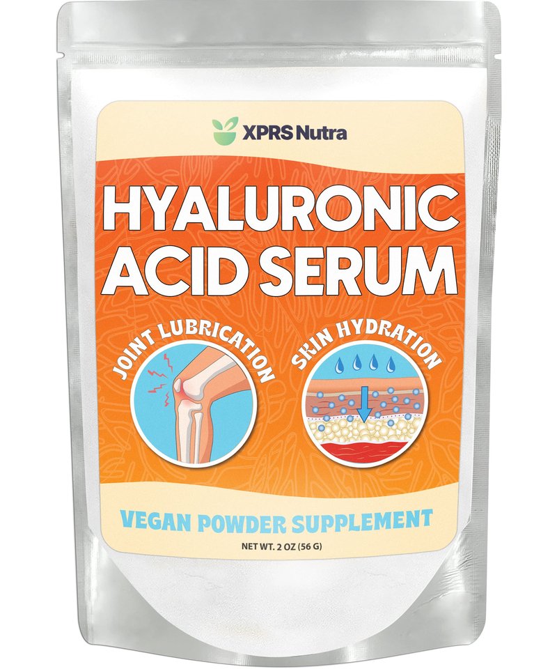 XPRS Nutra Hyaluronic Acid Powder - 14 Grams of Pure Hyaluronic Acid Serum Powder - DIY Serum for Face and Skin - Food and Cosmetic Grade Pure (2 oz)