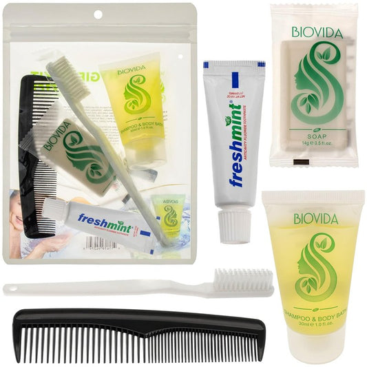 24 Hygiene Kits - Essential Toiletry Kits for Men & Women | Travel & Charity 5-Piece Set