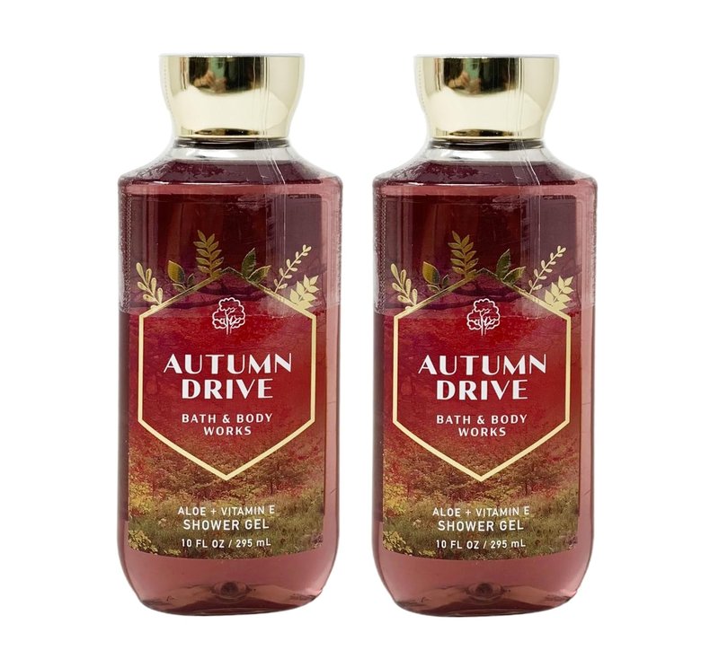 Aloe + Vitamin E Shower Gel - Autumn Drive Scent | 2 Pack, 10 fl oz Each
