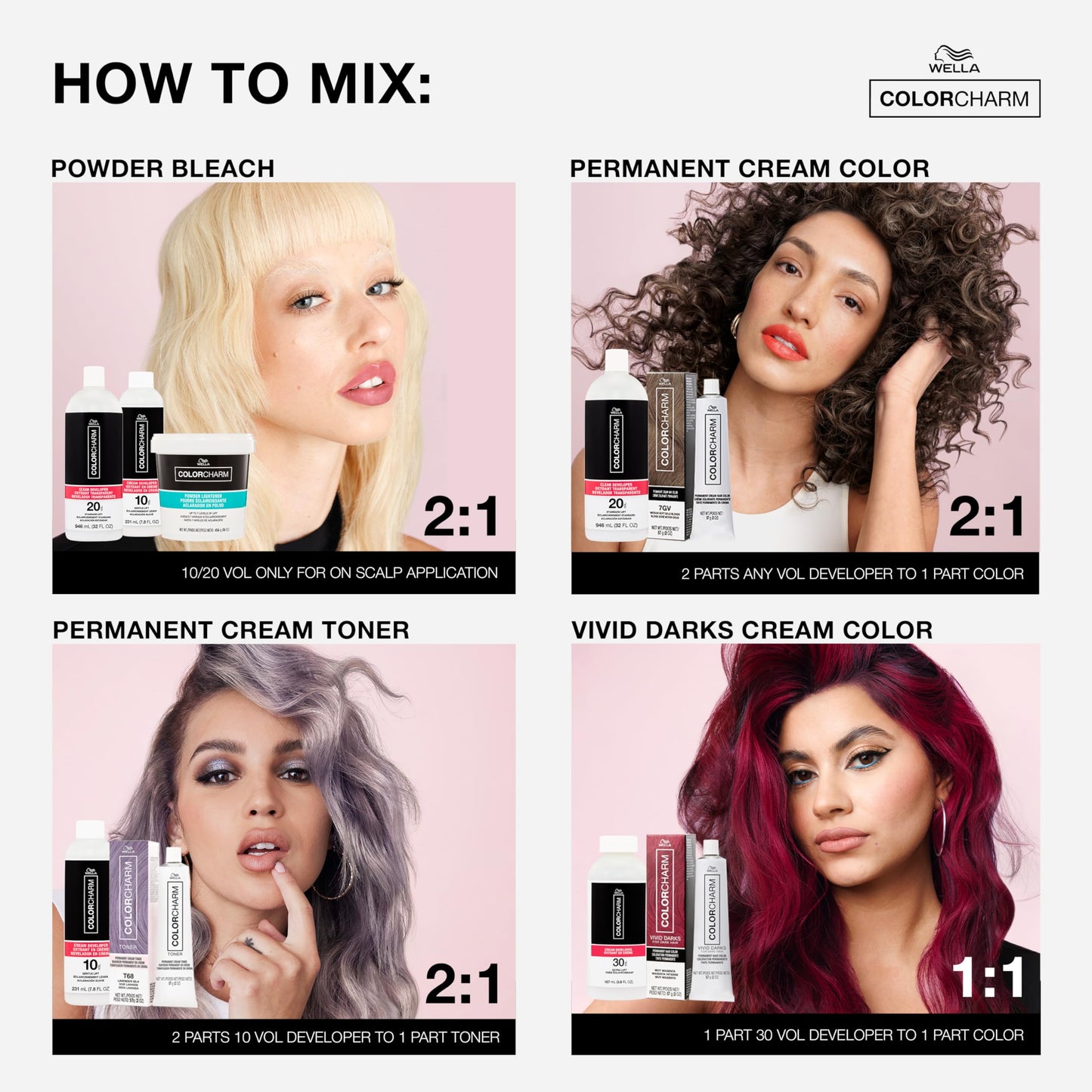 COLORCHARM Powder Hair Lightener | Up to 7 Levels of Lift | Dust Free | 1.1 Ounce | Packaging May Vary