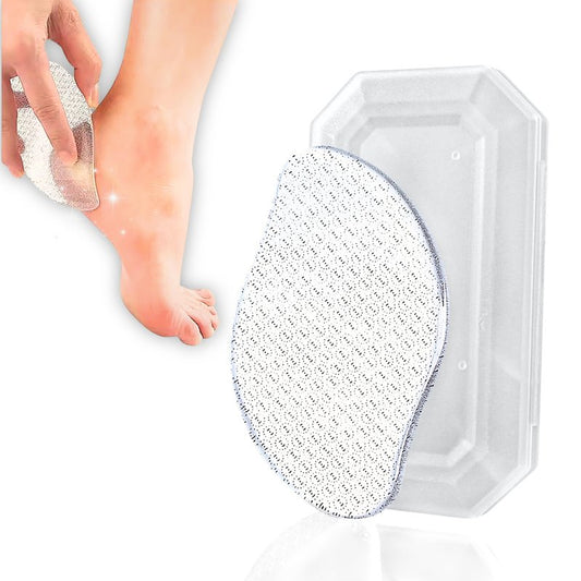 Nano Glass Foot File Callus Remover – Gentle Pedicure Tool for Hard Skin, Cracked Heels & Dead Skin – Reusable Heel Scrubber with Protective Case for Smooth Feet
