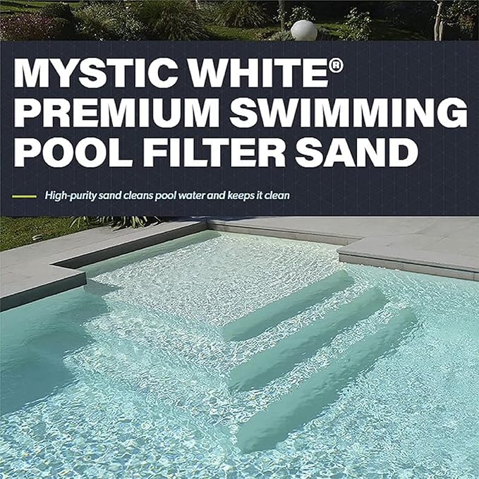 U.S. Silica 3 Pack Mystic White II Sand for Above Ground and Inground Pool Filter Pumps, 50 Lb - Accessories and Supplies for Swimming Pool System Cleaning and Maintenance
