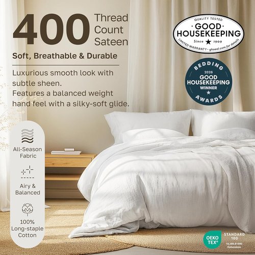 California Design Den 100% Cotton Queen Sheets Set - Silky Smooth Sateen Weave, 400 Thread Count, Deep Pockets - Teal