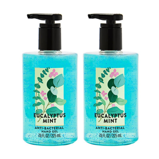 Bath & Body Works Eucalyptus Mint Hand Sanitizer with Pump - Conditioning Hand Sanitizer for Soft, Clean Hands - Crisp, Cool Fragrance - Vitamin E & Aloe-Infused - Thoughtful Gift - 2-Pack