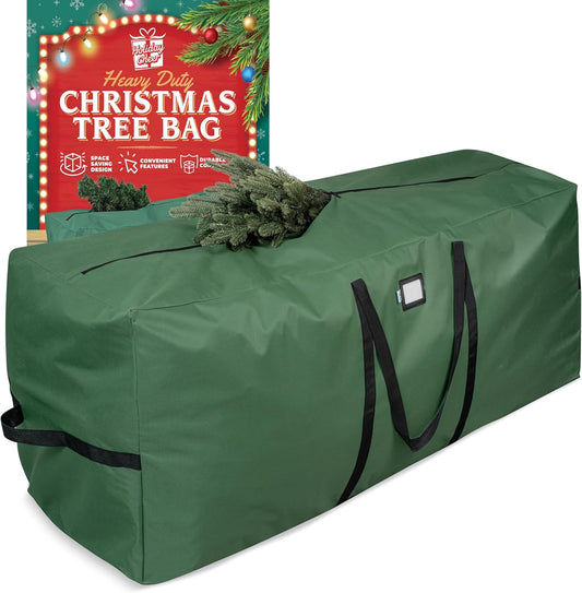 Skiennix Heavy-Duty Christmas Tree Storage Bag - Waterproof Design for 7.5ft Artificial Trees | Durable Handles & Zipper (Green)
