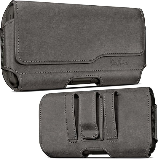 DeBin Holster for Samsung Galaxy Ultra Models s26 s25 s24 s23 s22 s21, Note 20, A13, A32, A02s A03s, A12 A11 A71 A13 Cell Phone Belt Holder Clip Case Pouch Cover (Fits Protective Case on) Pewter
