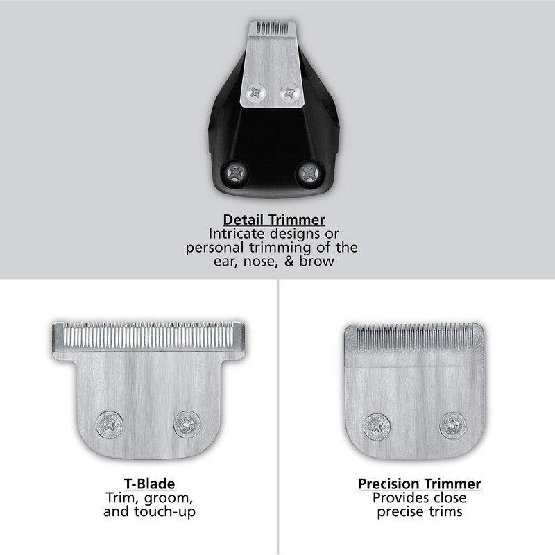 Wahl PowerPro Corded Detailer Trimmer Kit for Mens Grooming – for Beard, Mustache, Stubble, Ear, Nose, & Body Grooming – Model 9686