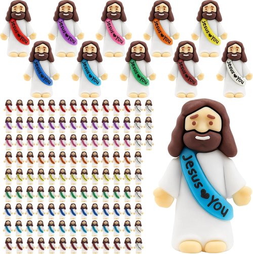 Little Jesus | 120 Mini Figurines Set - Cute Baby Jesus Pocket Gifts for Easter & Baptism