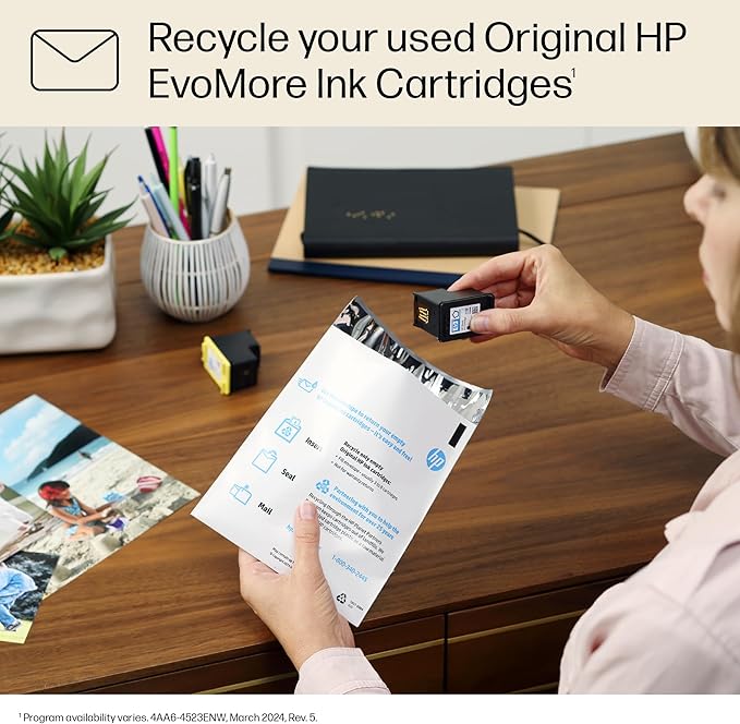 HP 936e Black EvoMore Ink Cartridge | Works with OfficeJet 9120, Pro 9100, Pro Wide Format 9700 | Carbon Neutral | 4S6V6LN