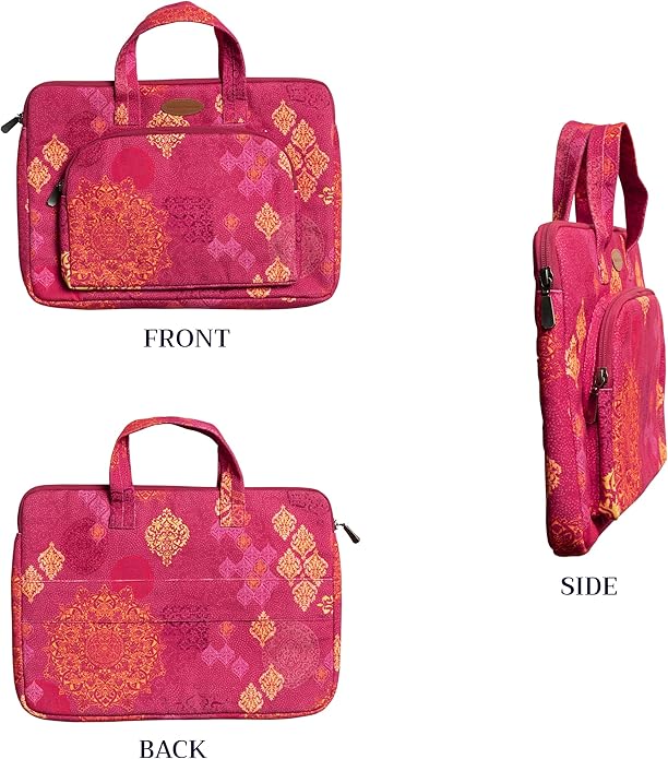Maison d'Hermine Laptop Bag with Pocket Upto 13.5 inch Stain and Water Repellent Cotton Canvas Spring Summer (Versailles)