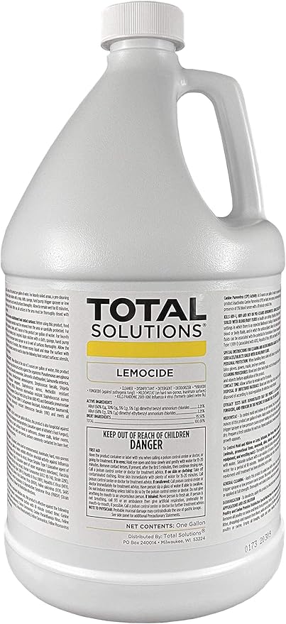 Professional Disinfecting Mildew, Virus & Mold Killer - Cleans & Deodorizes, Lemon Scent (1 Gallon Super Concentrate)