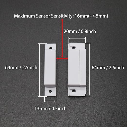VictorsHome Magnetic Reed Switch NC Surface Mount Wired Door Window Contact Sensor with Cover for Home Security and Burglar Alarm Systems MC-31 5pcs