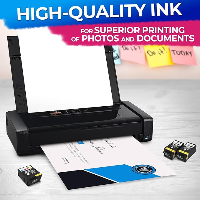5-Pack Printer Ink Cartridges – 215 Ink Cartridges 3 Black and 2 Tri-Color | Easy-to-Install Inkjet Printer Cartridge Replacements | Sharp Text & Vivid Colors, Combo Pack for Home & Office Printing