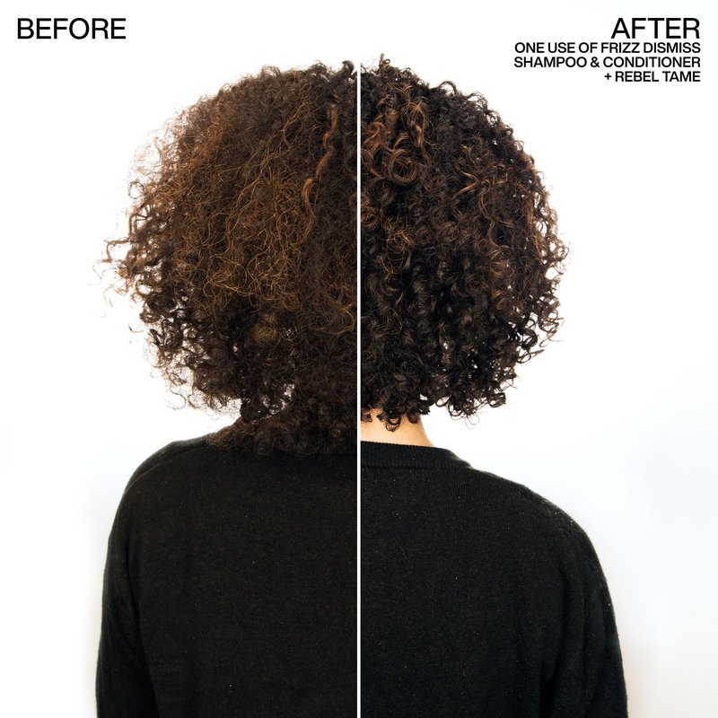 Redken Frizz Dismiss Rebel Tame Heat Protective Leave-In Cream For Frizzy Hair - Protects Hair Against Frizz, 8 Oz