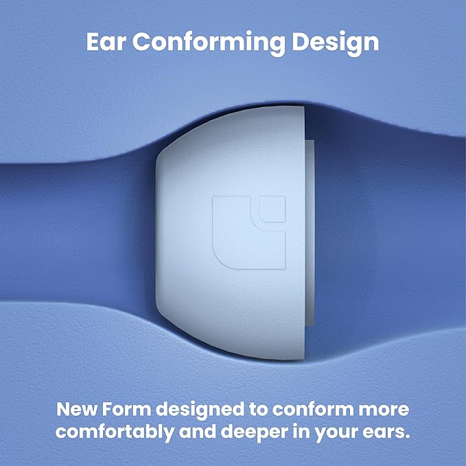 Foam Masters Ultra-Premium Memory Foam Ear Tips for AirPods Pro 1st & 2nd Gen | 3 Pairs | New Ver. | Secure Fit | Super Comfort | Better Noise Cancel | Replacement Buds (Small, Light Blue)