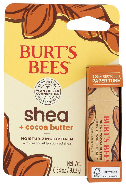 Burts Bees Shea Cocoa Butter Lip Balm, 0.34 OZ