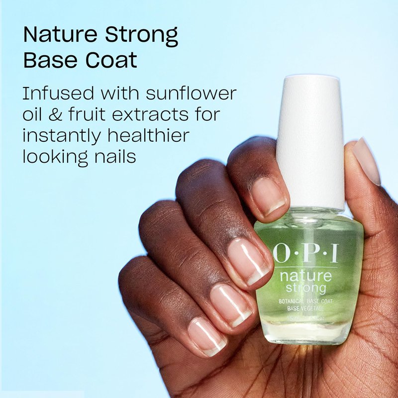 OPI Nature Strong Natural Origin Nail Polish | Sheer Light Pink Nude Neutral Crème Eco-Friendly Nail Polish | Plant Based, Vegan, Cruelty Free