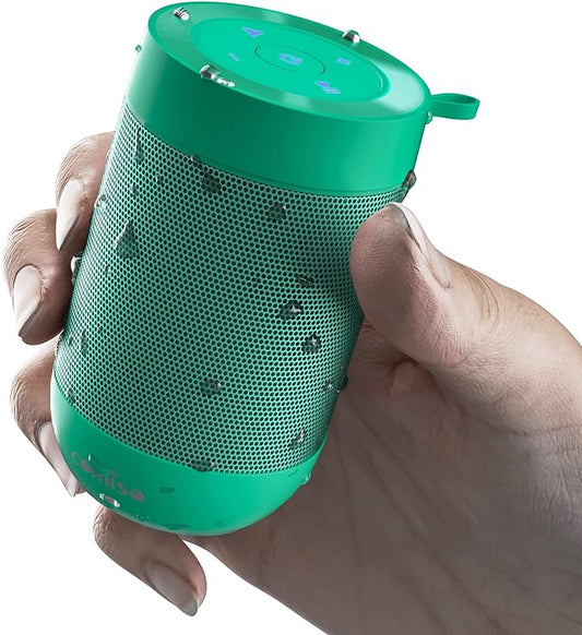comiso Portable Bluetooth Speaker, Small Shower Speaker with IPX5 Waterproof, 360° HD Loud Sound, Wireless Stereo Pairing, Mini Speakers Support TF Card, Built-in Mic, Pocket Size for Travel Outdoors