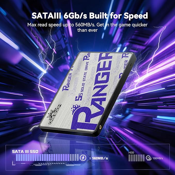 KingSpec OneBoom 2TB Internal SSD 2.5" SATA III – Up to 550MB/s Read, 3D NAND, Ideal for Old PC, Laptop & PS4 Upgrades