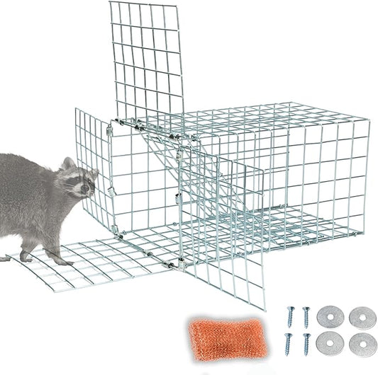 Animal One Way Exit Door - 6" Excluder Device for Raccoon, Squirrel, Skunk Trapped in Attic, Chimney, Under Deck â Eviction System with Installation Kit - Wildlife Pest Control Humane Animal Removal