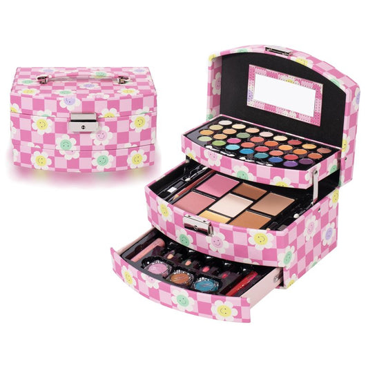 Hot Sugar Girls All-in-One Makeup Kit for Teens 14-16 Years | Beginner Cosmetic Set with Real Makeup Tools & Cosmetics | Birthday Christmas Gift for Girls (Blue)
