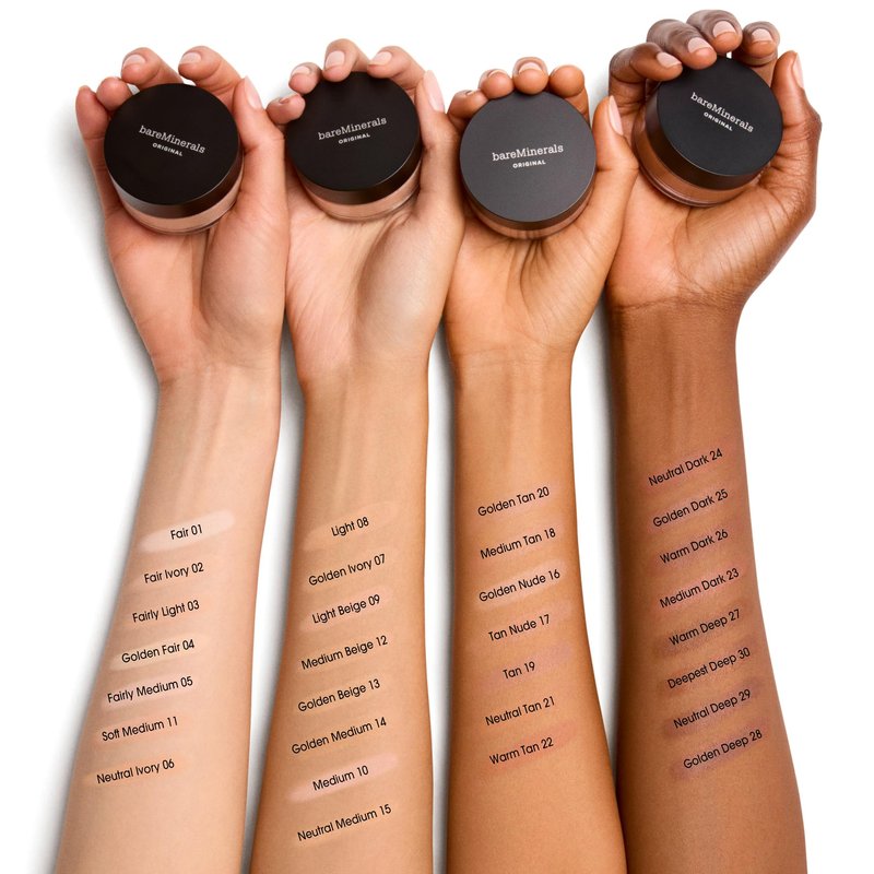 Original Loose Powder Foundation SPF 15, Warm Dark 26, Vegan, Cruelty-Free & Dermatologist-Tested