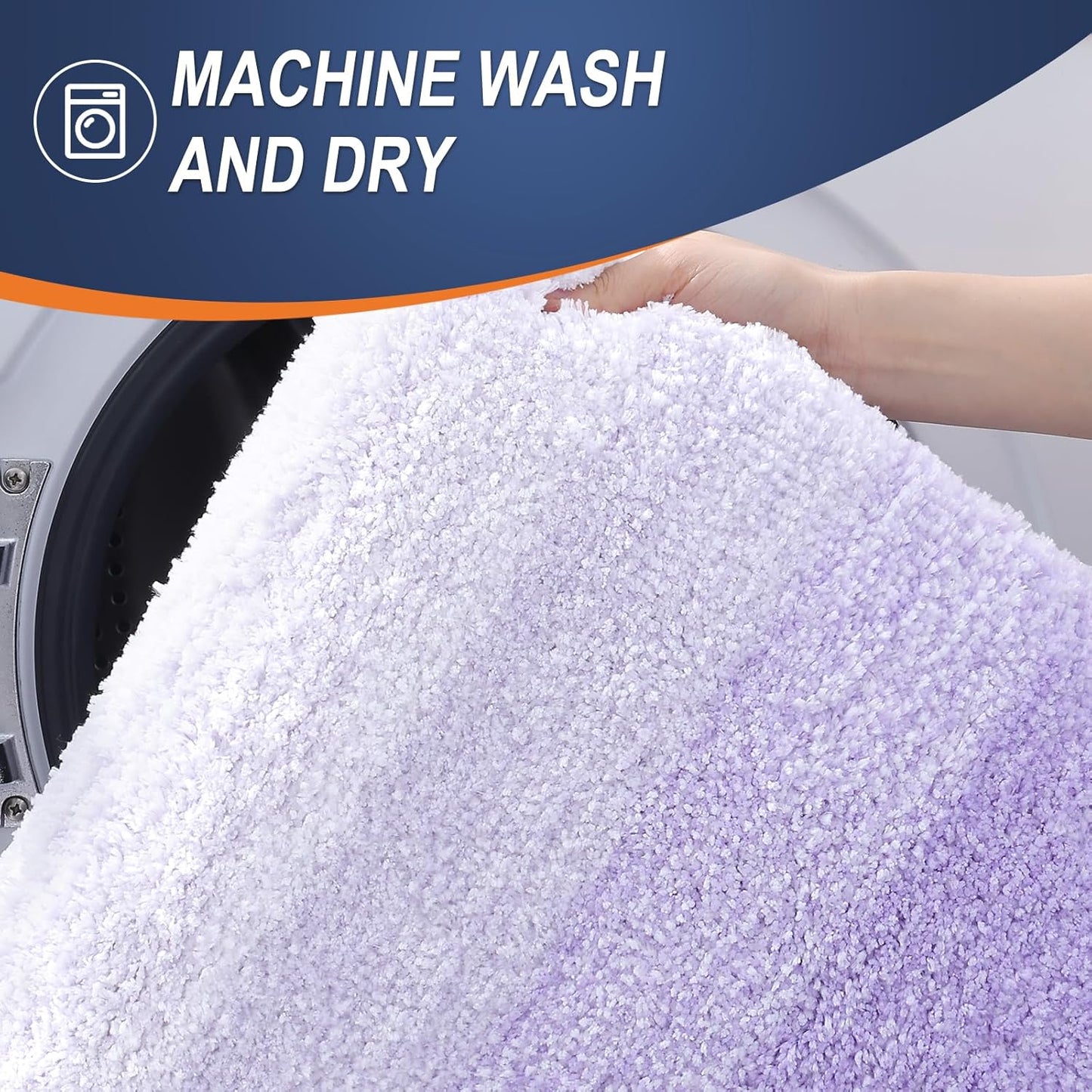 OLANLY Bathroom Rugs Mat - Extra Soft Microfiber Bath Rug with Rubber Backing | 30x20, Light Purple
