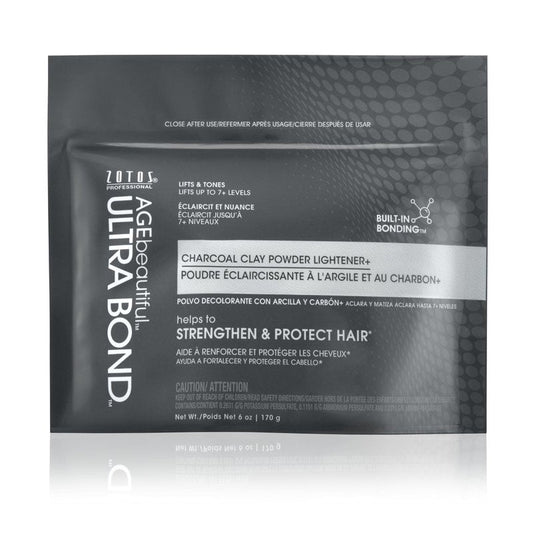 AGE beautiful Charcoal Clay Powder Hair Lightener with Ultra Bond Building, Lifts Up to 7+ Levels, Lightens & Tones in One Step, Professional Salon Lightener for Lightening & Highlights, 6 oz