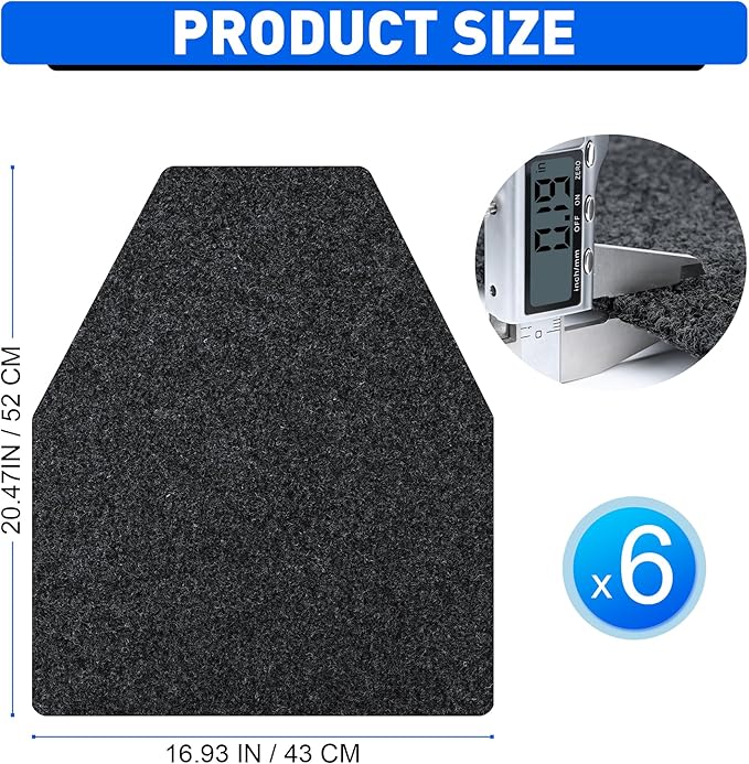 ToLanbbt 6PCS Urinal Mats for Men Bathroom Non-Slip Urinal Floor Mats Water Absorption Urinal Pads for Mens Room Disposable Commercial Toilet Urine Mats for Men’s Bathroom Restroom, Dark Gray