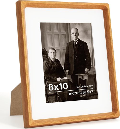 Dreamland 8x10 Picture Frames - USA-Sourced Teak Wood with HD Tempered Glass | 2-Pack, Handcrafted for Tabletop or Wall Display