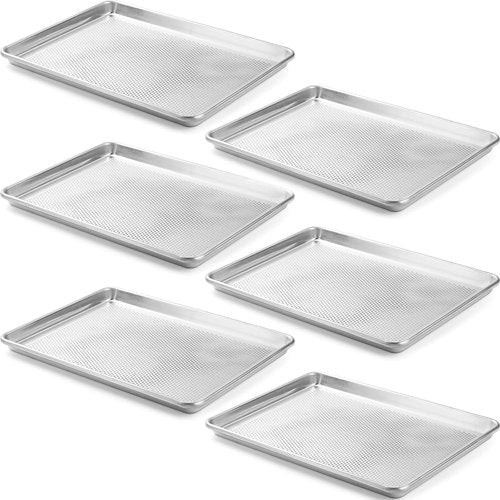 CURTA Aluminum Sheet Pan - Perforated Half Size 18 x 13 Inch | NSF Listed Commercial Baking Tray