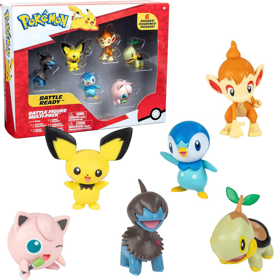Pokémon Battle Figure Toy Set - 6 Collectible Figures Including Pichu, Yamper & More | Perfect Gift for Kids 4+
