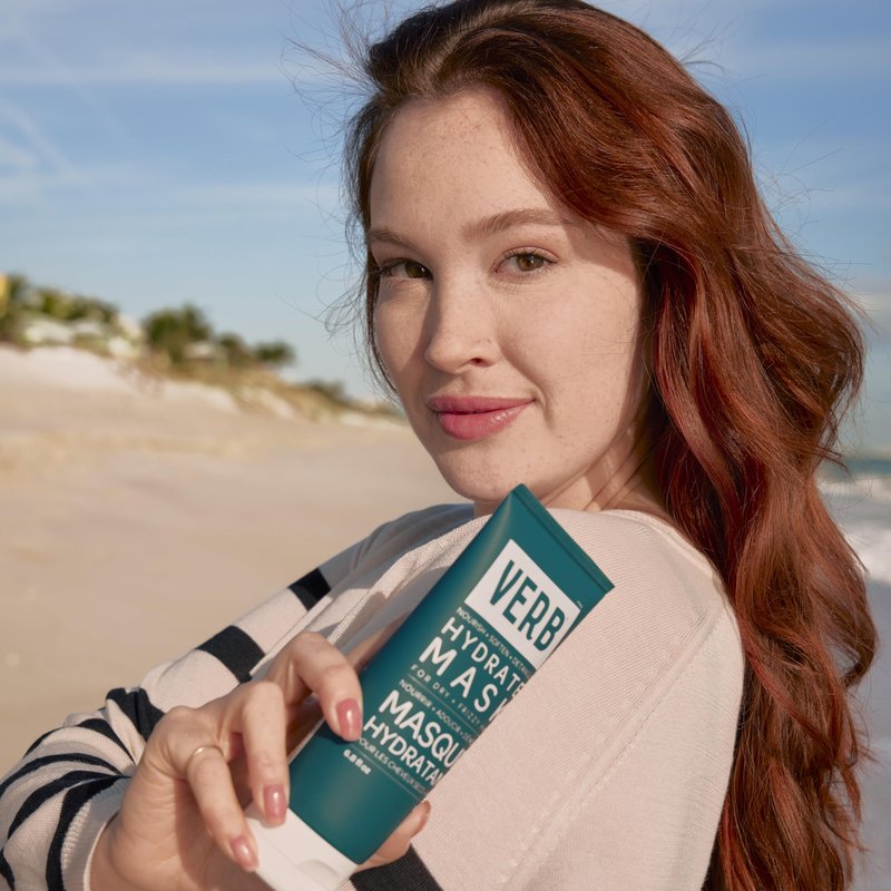 VERB Hydrate Mask, 6.8 fl oz - Intense Moisture for Dry + Frizzy Hair - Smooth + Detangle - Amber + Warm Jasmine Scent