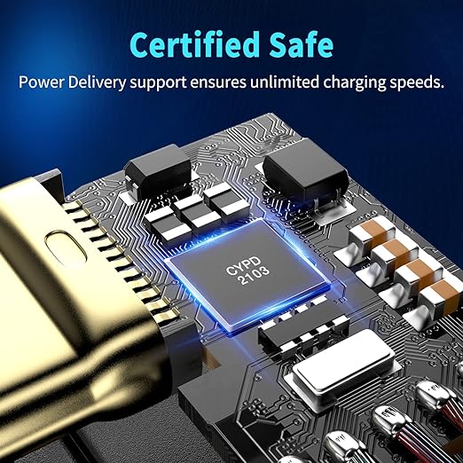 CHENLENIC USB4 Cable, with Thunderbolt 4, 240W Charging, 40 Gbps Data, 8K @ 60Hz HDR, USB C to USB C Cable, 90Degree for MacBook,Hub, Dock, M2, M3, Mac SSD (90Degree USB4 40G 240W 2M)