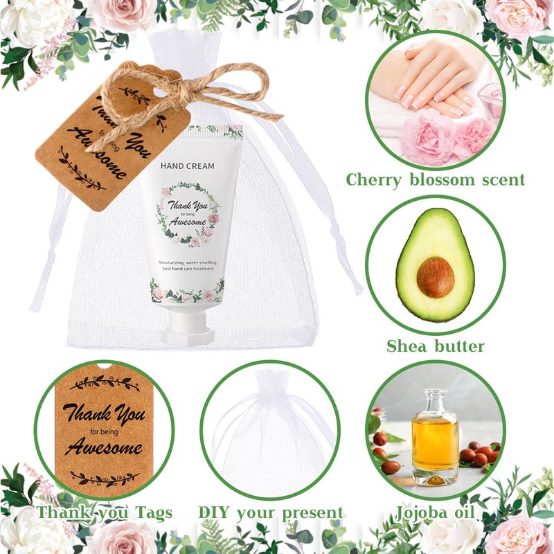 Dansib 48 Sets Employee Appreciation Gifts Thank You Team Gifts Hand Mini Lotion Bulk Inspirational Travel Size Hand Cream for Employee Staff Coworker Team Teacher Party Favors(Classic)