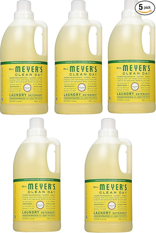 Laundry Detergent, Honeysuckle, 5 Count (64 fl oz. each)
