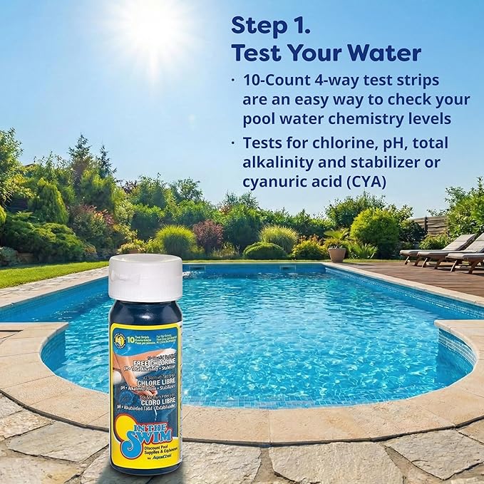 In The Swim Pool Deluxe Opening Chemical Start Up Kit - Above Ground and In-Ground Swimming Pools - Up to 15,000 White