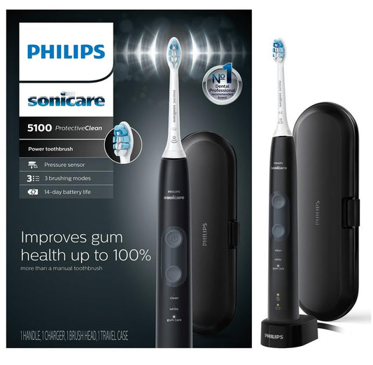 Philips Sonicare ProtectiveClean 5100 HX6850/60 Gum Health Electric Toothbrush with Pressure Sensor, 3 Piece Set