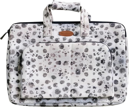 Maison d'Hermine Laptop Bag with Pocket Upto 15.5 inch Stain and Water Repellent Cotton Canvas Spring Summer (Cheeta)