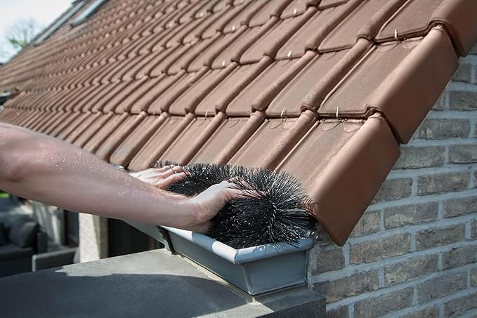 Gutter Brush Guard, Prevents Clogs, Filters Leaves, for 5 Inch Gutters (4.25 Inch - 80 Ft.)